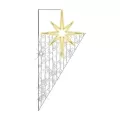 NAOS - Motif poteau étoile H200cmxL0,8m LED blanc 230V